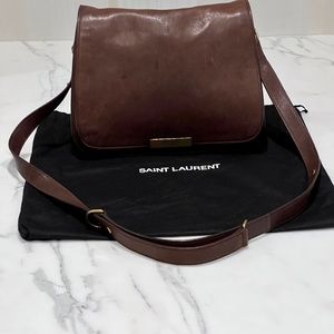 SOLD. Saint Laurent Carre Leather Crossbody Bag